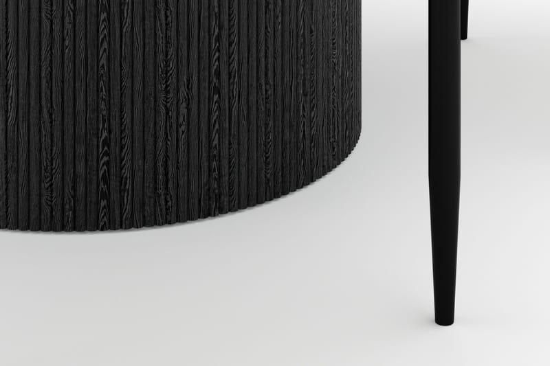 Uppveda Pyöreä Ruokapöytä 120 cm ja 4 Sawako Tuolia - Musta/Valkoinen - Huonekalut - Pöytä & ruokailuryhmä - Ruokailuryhmä