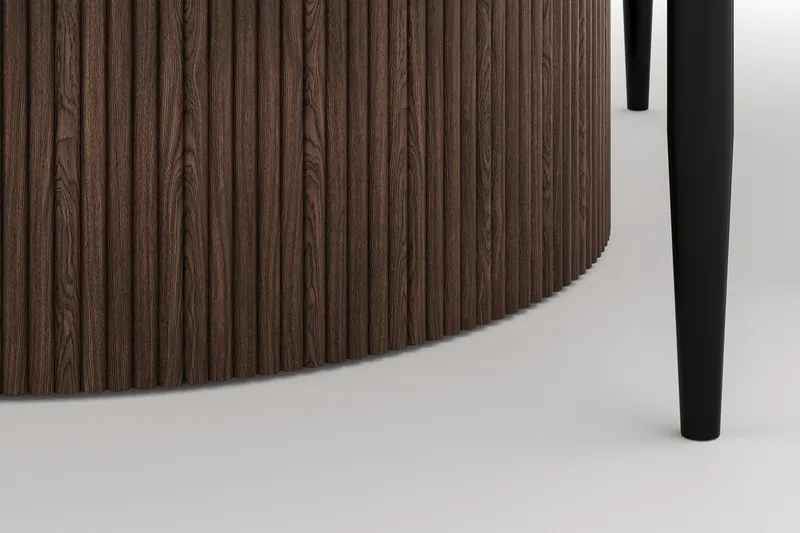 Uppveda Pyöreä Ruokapöytä 120 cm ja 4 Sawako Tuolia - Ruskea - Huonekalut - Pöytä & ruokailuryhmä - Ruokailuryhmä