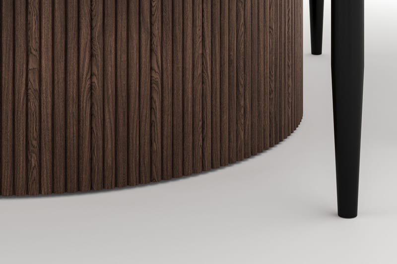 Uppveda Pyöreä Ruokapöytä 120 cm ja 4 Sawako Tuolia - Ruskea - Huonekalut - Pöytä & ruokailuryhmä - Ruokailuryhmä