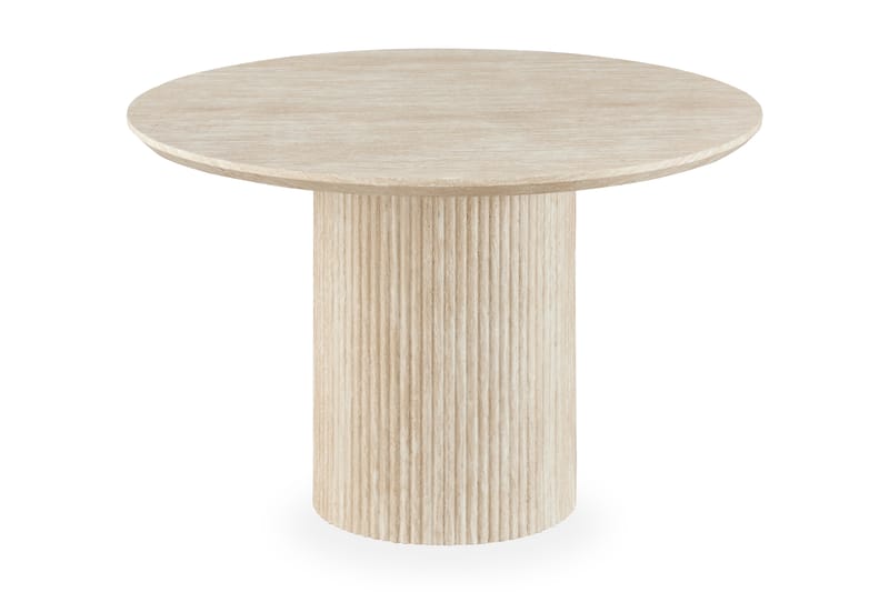 Uppveda Pyöreä Ruokapöytä 120 cm ja 4 Berit Tuolia - Beige - Huonekalut - Pöytä & ruokailuryhmä - Ruokailuryhmä