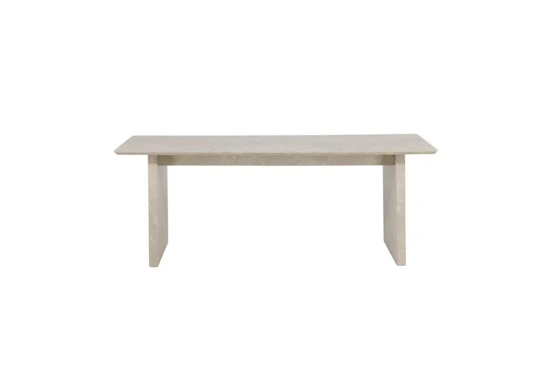 Vail suuri suorakulmainen ruokapöytä 200 cm puu- ja tammijäljitelmäulkonäöllä, Beige