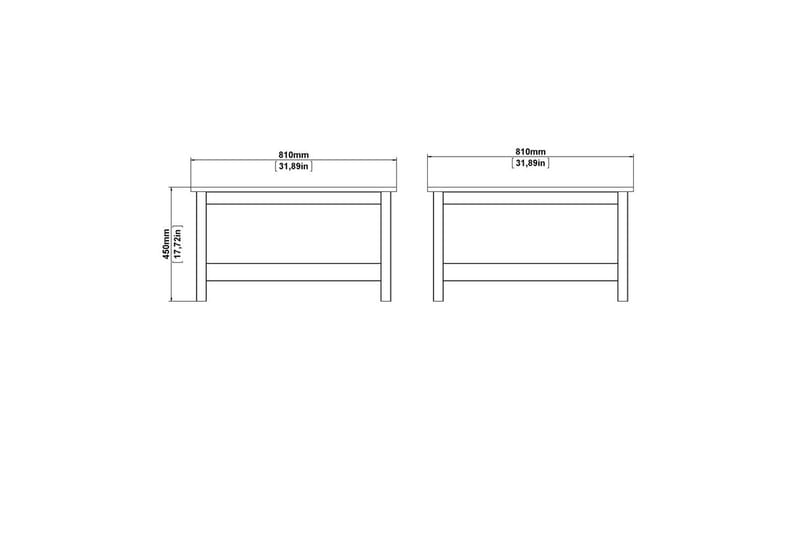 Vallvidera Sohvapöytä 81 cm - Musta - Huonekalut - Pöytä & ruokailuryhmä - Sohvapöytä