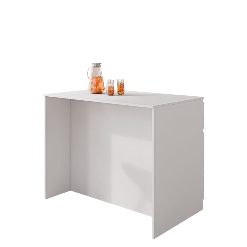 Valricon-keittiösaareke 120 cm - valkoinen - Huonekalut - Pöytä & ruokailuryhmä - Baaripöytä