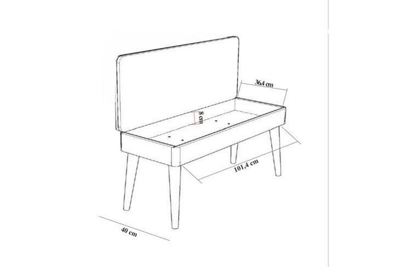 Valsot Ruokailuryhmä 129 cm Suorakulmainen - Luonnollinen/Vihreä - Huonekalut - Pöytä & ruokailuryhmä - Ruokailuryhmä
