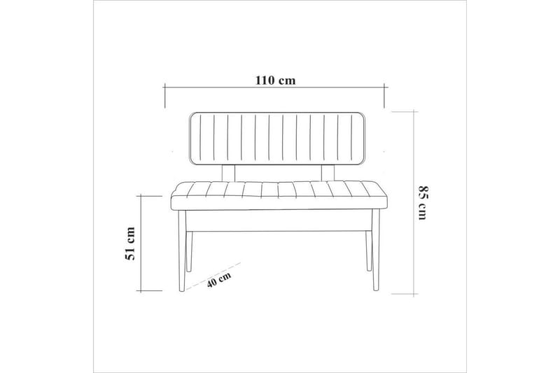 Valsot Ruokailuryhmä 130 cm Suorakulmainen - Luonnollinen - Huonekalut - Pöytä & ruokailuryhmä - Ruokailuryhmä