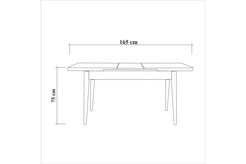Valsot Ruokailuryhmä 130 cm Suorakulmainen - Luonnollinen - Huonekalut - Pöytä & ruokailuryhmä - Ruokailuryhmä