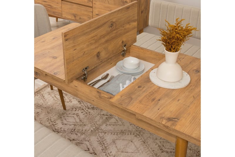 Valsot Ruokailuryhmä Suorakulmainen - Beige - Huonekalut - Pöytä & ruokailuryhmä - Ruokailuryhmä