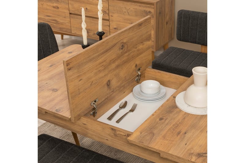 Valsot Ruokailuryhmä Suorakulmainen - Tummanharmaa - Huonekalut - Pöytä & ruokailuryhmä - Ruokailuryhmä