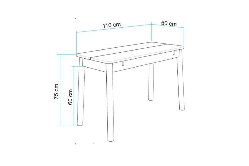 Valsot Ruokapöytä 110 cm - Tammi - Huonekalut - Pöytä & ruokailuryhmä - Ruokapöydät & keittiön pöydät