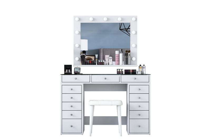 Varlin Kampauspöytä 120 cm - Valkoinen - Huonekalut - Pöytä & ruokailuryhmä - Meikki- & kampauspöydät