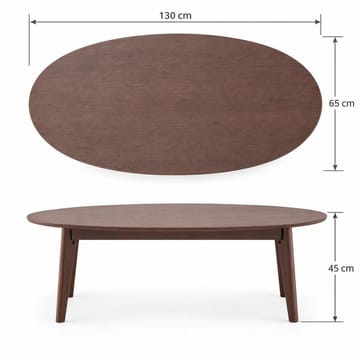 Velo soikea sohvapöytä 130x65 cm puu- ja saksanpähkinäjäljitelmällä - Pähkinä - Huonekalut - Pöytä & ruokailuryhmä - Sohvapöytä