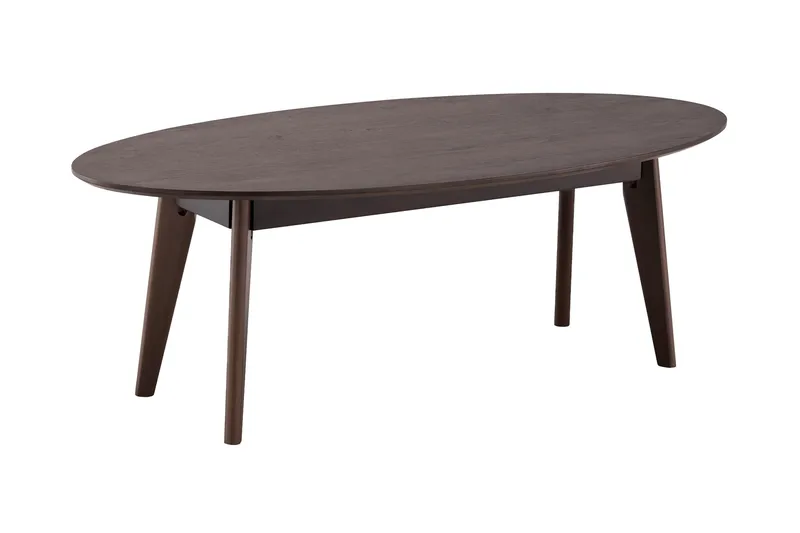 Velo Soikea Sohvapöytä 130x65 cm Puu- ja Savutammi-ilmeellä, Savustettu tammi