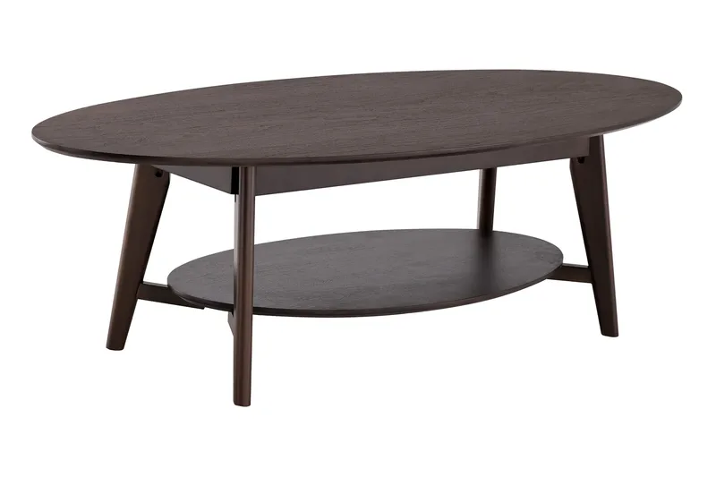 Velo-soikea sohvapöytä 160 cm, massiivipuu, Savutammi