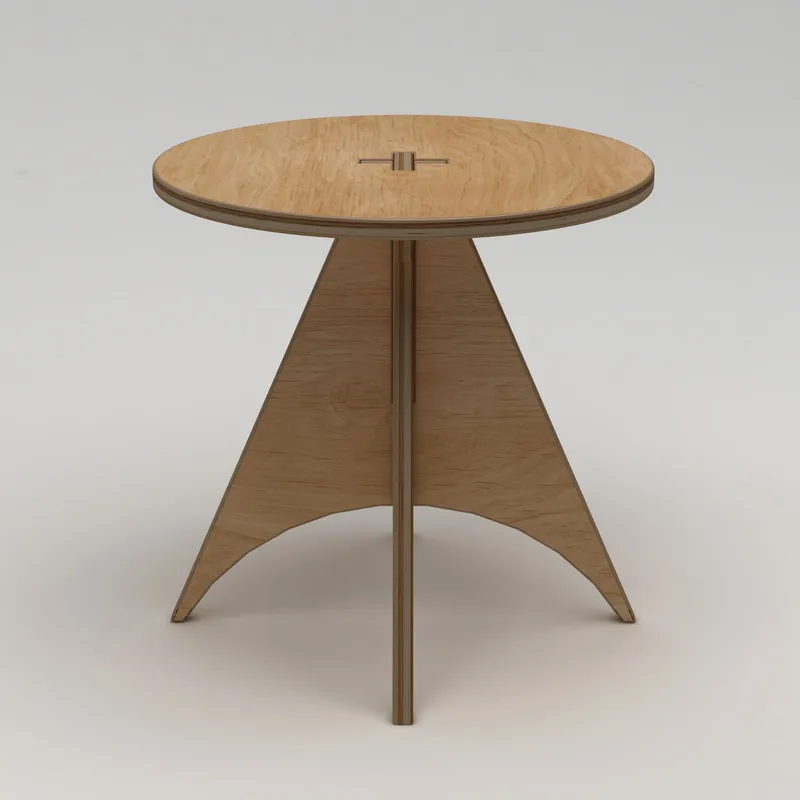 Velora Ruokapöytä 75 cm, Luonnonpuu