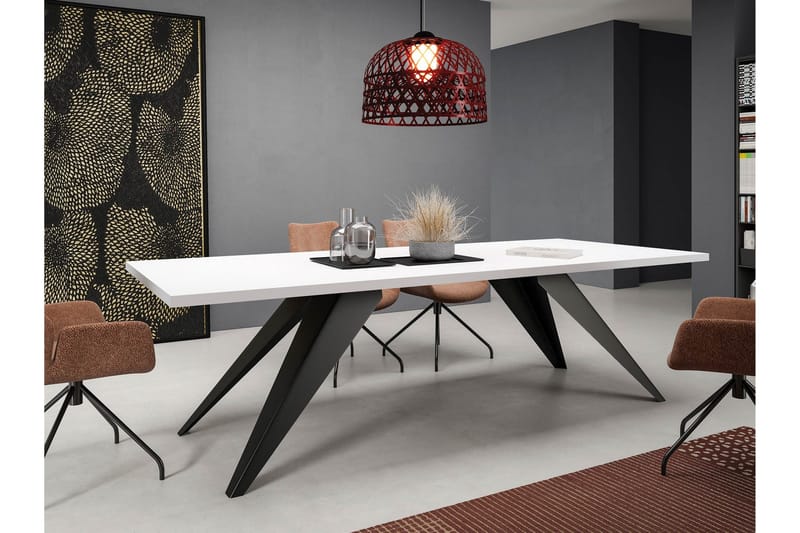 Vento Ruokapöytä 240 cm - Musta/Beige - Huonekalut - Pöytä & ruokailuryhmä - Ruokapöydät & keittiön pöydät