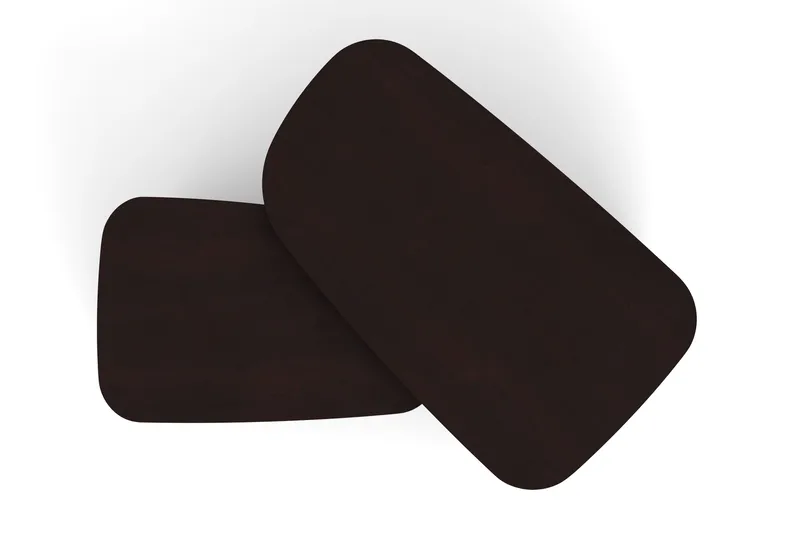Vento-sarjapöytä, sohvapöydät 120 × 70 cm + 90 × 60 cm - Savutammi - Huonekalut - Pöytä & ruokailuryhmä - Sohvapöytä