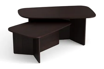 Vento-sarjapöytä, sohvapöydät 120 × 70 cm + 90 × 60 cm - Savutammi - Huonekalut - Pöytä & ruokailuryhmä - Sohvapöytä