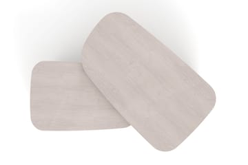 Vento-sarjapöytä, sohvapöydät 120 × 70 cm + 90 × 60 cm - Valkoiseksi kuultokäsitelty tammi - Huonekalut - Pöytä & ruokailuryhmä - Sohvapöytä