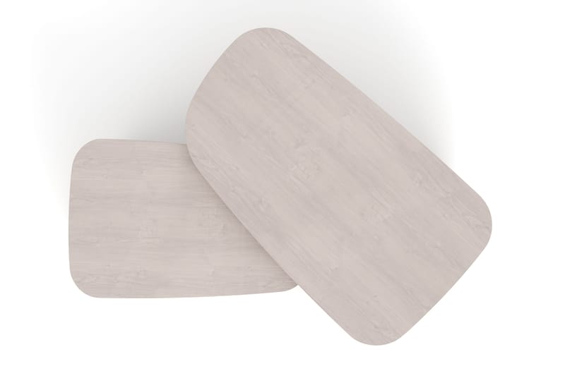 Vento-sarjapöytä, sohvapöydät 120 × 70 cm + 90 × 60 cm - Valkoiseksi kuultokäsitelty tammi - Huonekalut - Pöytä & ruokailuryhmä - Sohvapöytä