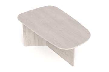 Vento soikea sohvapöytä 120x70 cm puu- ja valkolasuurattu tammijäljitelmä - Valkoinen - Huonekalut - Pöytä & ruokailuryhmä - Sohvapöytä