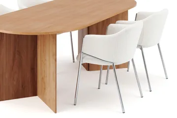 Vera-ruokailuryhmä, soikea 180 cm, 6 Filip-ruokatuolia - Tammi - Huonekalut - Pöytä & ruokailuryhmä - Ruokailuryhmä