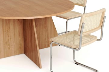 Vera-ruokailuryhmä, pyöreä 150 cm, tammi, 6 Build-ruokatuolia - Tammi - Huonekalut - Pöytä & ruokailuryhmä - Ruokailuryhmä