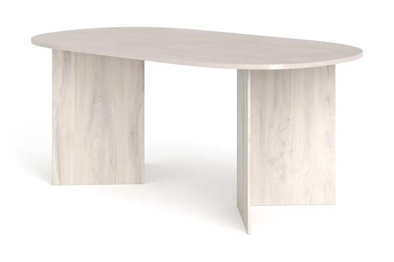 Vera Ruokapöytä Ovaali 180x100 cm Viilu, Valkokuultokäsitelty tammi