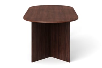 Vera soikea ruokapöytä 220 x 100 cm, viilu - Pähkinä - Huonekalut - Pöytä & ruokailuryhmä - Ruokapöydät & keittiön pöydät