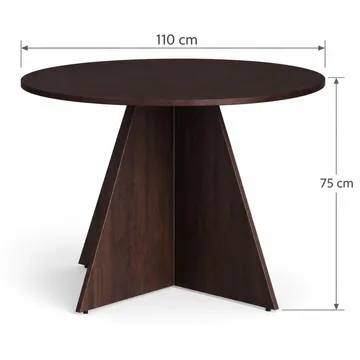 Vera pyöreä ruokapöytä Ø 110 cm, viilu - Savutammi - Huonekalut - Pöytä & ruokailuryhmä - Ruokapöydät & keittiön pöydät
