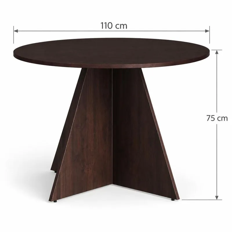 Vera pyöreä ruokapöytä Ø 110 cm, viilu - Savutammi - Huonekalut - Pöytä & ruokailuryhmä - Ruokapöydät & keittiön pöydät