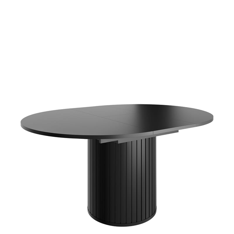 Veyricor Förlängningsbart Ruokapöytä 120-160 cm pyöreä - Musta - Huonekalut - Pöytä & ruokailuryhmä - Ruokapöydät & keittiön pöydät