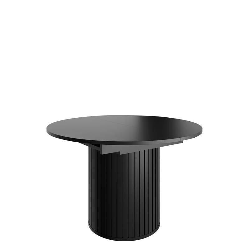 Veyricor Förlängningsbart Ruokapöytä 120-160 cm pyöreä, Musta