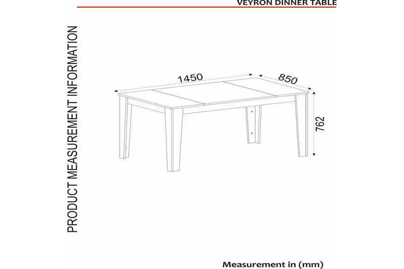 Veyron Ruokapöytä 145 cm Suorakulmainen - Beige/Hiekkakivi - Huonekalut - Pöytä & ruokailuryhmä - Ruokapöydät & keittiön pöydät