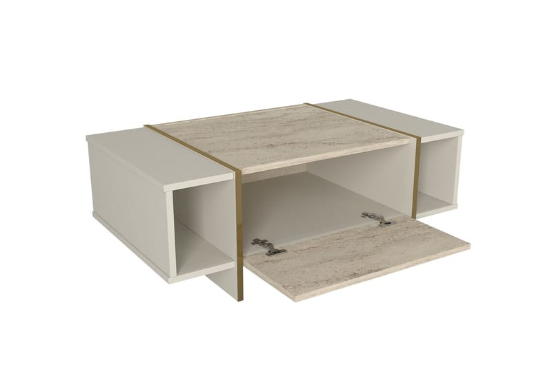 Veyron Sohvapöytä 104 cm - Beige/Hiekkakivi - Huonekalut - Pöytä & ruokailuryhmä - Sohvapöytä