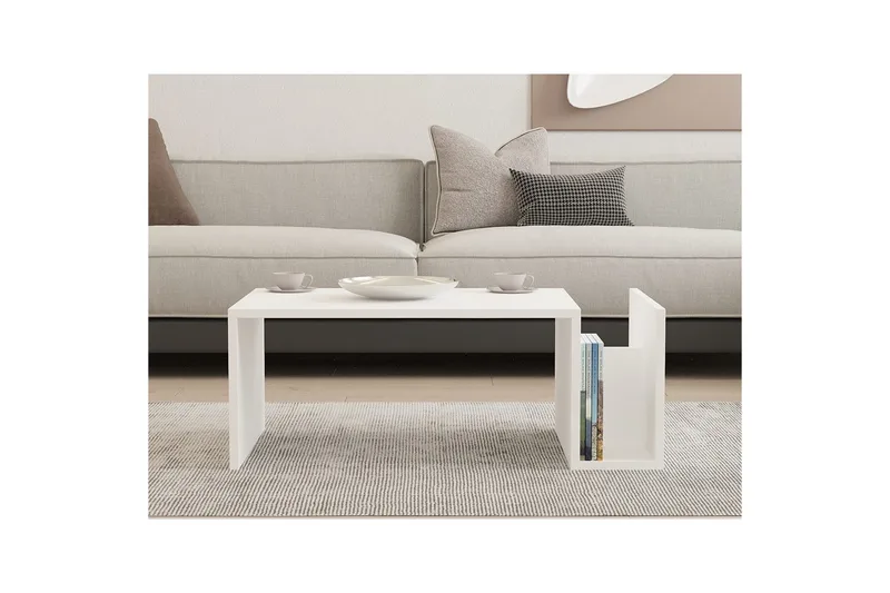 Vimenil Sohvapöytä 87 cm - Valkoinen - Huonekalut - Pöytä & ruokailuryhmä - Sohvapöytä