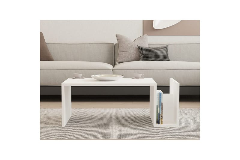 Vimenil Sohvapöytä 87 cm - Valkoinen - Huonekalut - Pöytä & ruokailuryhmä - Sohvapöytä