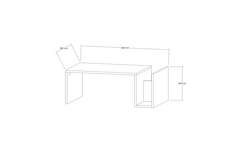 Vimenil Sohvapöytä 87 cm - Valkoinen - Huonekalut - Pöytä & ruokailuryhmä - Sohvapöytä