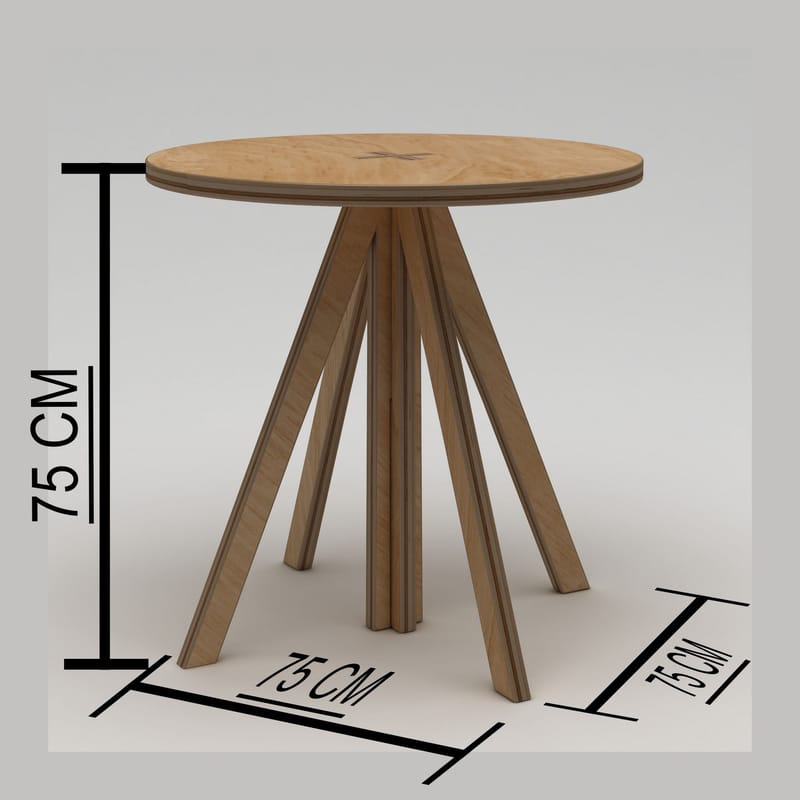 Vimora Ruokapöytä 75 cm - Luonnonpuu - Huonekalut - Pöytä & ruokailuryhmä - Ruokapöydät & keittiön pöydät