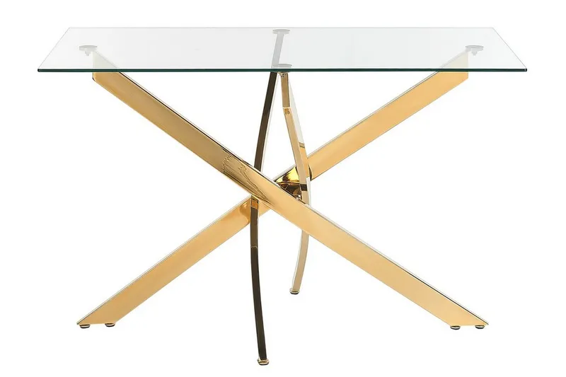 Vincenzo Ruokapöytä 70x120 cm - Läpinäkyvä/Kulta - Huonekalut - Pöytä & ruokailuryhmä - Ruokapöydät & keittiön pöydät