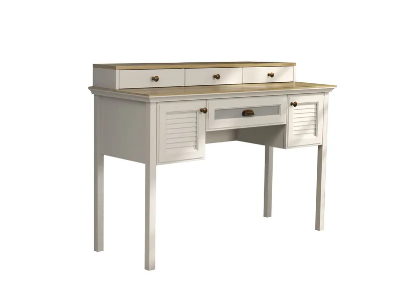 Virena Kampauspöytä 132 cm, Kerma, tammi, harmaa