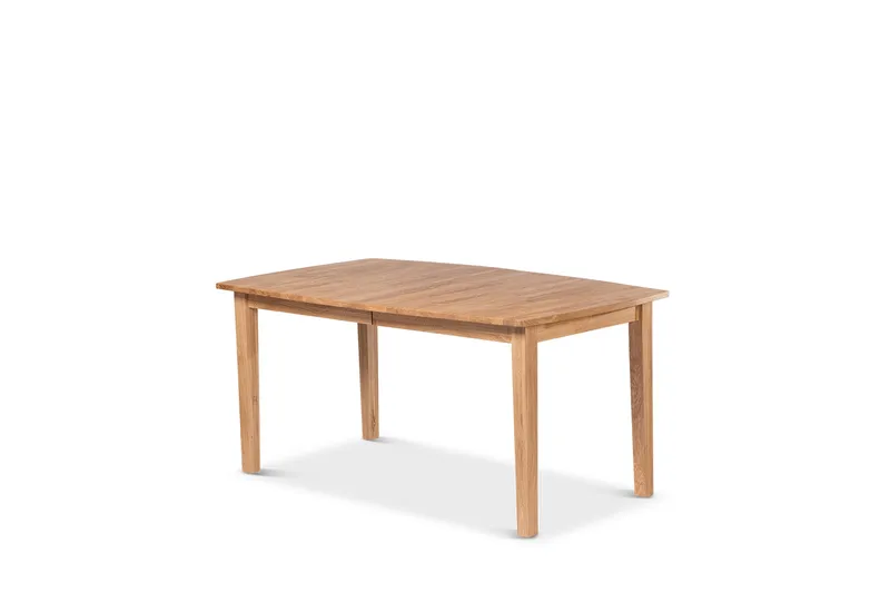 Visby Jatkettava Ruokapöytä 160-120 cm Soikea, 6 hengelle massiivipuuta, Ruskea/Luonnonväri