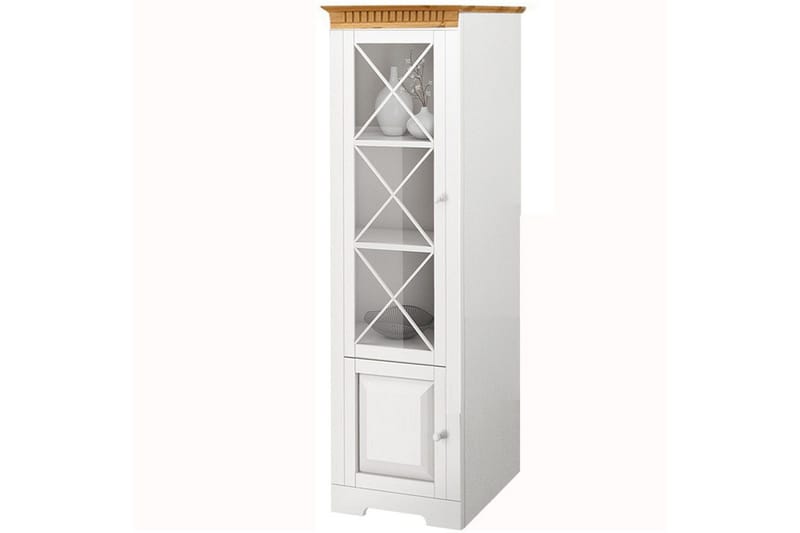 Vitriini Lisa Valkoinen/Hunaja - Valkoinen/Hunaja - Säilytys - Kaappi - Vitriini