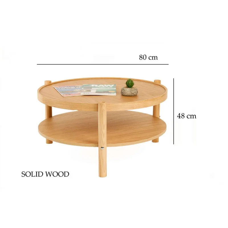 Vornel Sohvapöytä 80 cm - Luonnonväri - Huonekalut - Pöytä & ruokailuryhmä - Sohvapöytä