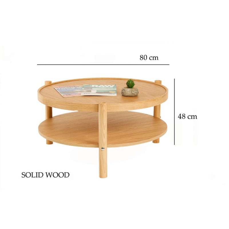 Vornel Sohvapöytä 80 cm - Luonnonväri - Huonekalut - Pöytä & ruokailuryhmä - Sohvapöytä