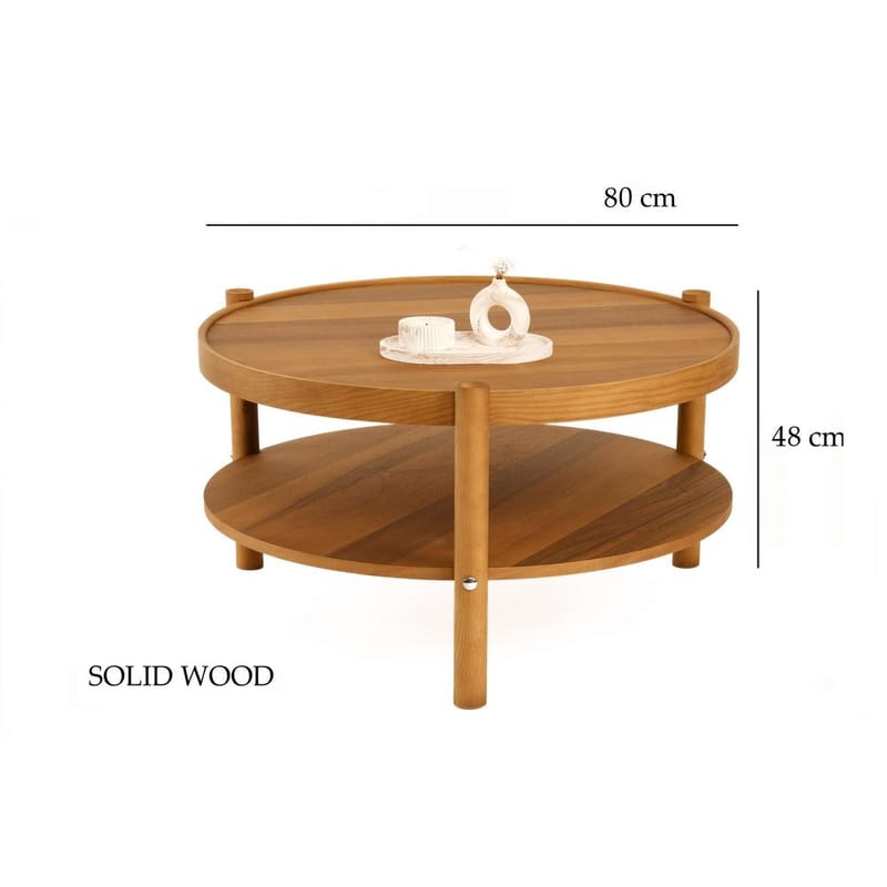 Vornel Sohvapöytä 80 cm - Tummanruskea - Huonekalut - Pöytä & ruokailuryhmä - Sohvapöytä