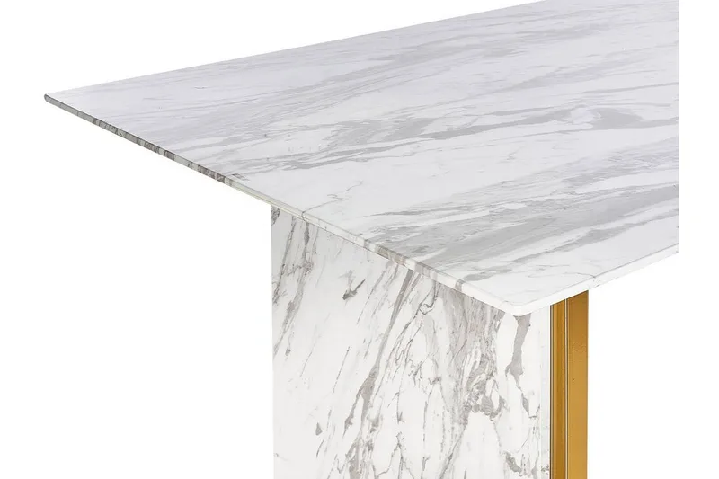 Wikwa Ruokapöytä 100x200 cm - Valkoinen/Musta/Kulta - Huonekalut - Pöytä & ruokailuryhmä - Ruokapöydät & keittiön pöydät