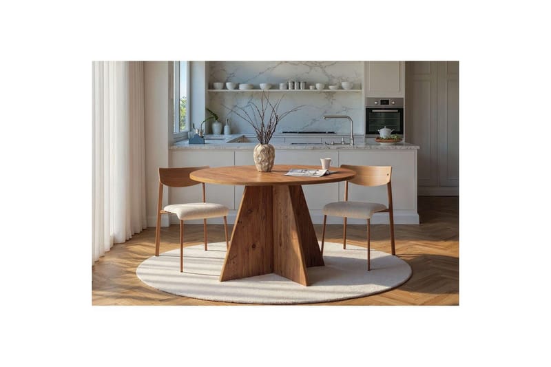 Zalen Ruokapöytä 120 cm - Beige - Huonekalut - Pöytä & ruokailuryhmä - Ruokapöydät & keittiön pöydät