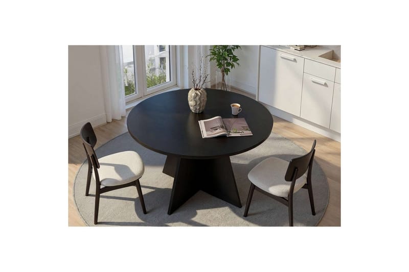 Zalen Ruokapöytä 120 cm - Musta - Huonekalut - Pöytä & ruokailuryhmä - Ruokapöydät & keittiön pöydät