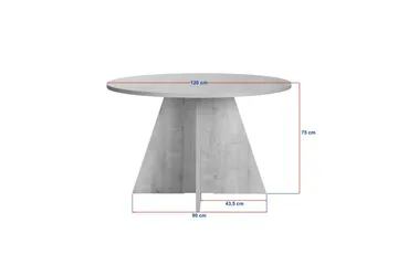 Zalen Ruokapöytä 120 cm - Musta - Huonekalut - Pöytä & ruokailuryhmä - Ruokapöydät & keittiön pöydät
