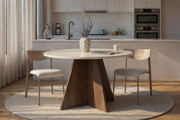 Zalen ruokapöytä 120x75x120 cm - Travertine Walnut - Huonekalut - Pöytä & ruokailuryhmä - Ruokapöydät & keittiön pöydät